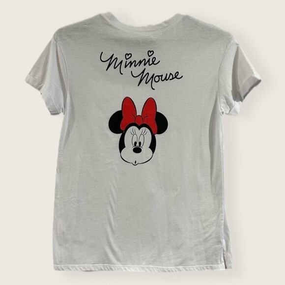 Disney Tops - EUC |Disney | Minnie Mouse Pocket Tee | White | Large